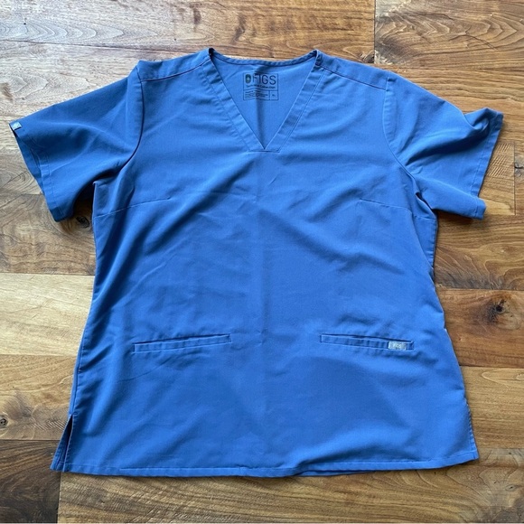 Figs Big Sky Blue Scrub Set Casma Three Pocket Top & Yola Skinny Pants Size XL - Picture 4 of 16